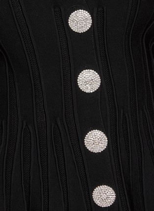  - BALMAIN - 褶裥花开针织开衫
