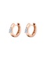 首图 - 点击放大 - ANITA KO - Huggie 18K Rose Gold Diamond Hoop Earrings