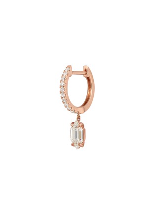 首图 - 点击放大 - ANITA KO - Huggie 18K Rose Gold Diamond Hoop Single Earring