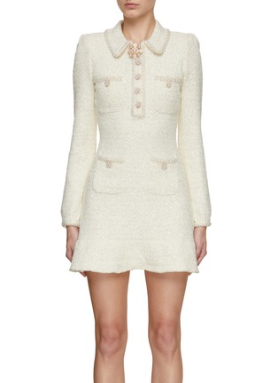 首图 - 点击放大 - SELF-PORTRAIT - 亮片人造珍珠连衣裙