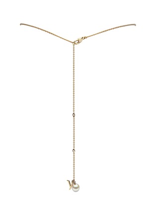 细节 - 点击放大 - YOKO LONDON - Trend Diamond Pearl 18K Gold Necklace