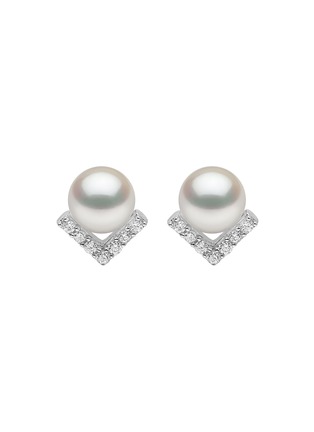 首图 - 点击放大 - YOKO LONDON - Trend Diamond Pearl 18K White Gold Earrings