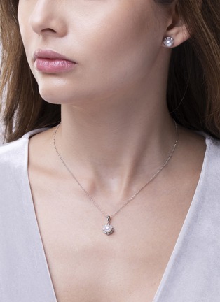 细节 - 点击放大 - YOKO LONDON - Trend Diamond Pearl 18K White Gold Pendant
