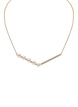 首图 - 点击放大 - YOKO LONDON - Trend Diamond Pearl 18K Gold Necklace