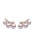 首图 - 点击放大 - YOKO LONDON - Sleek 18K Rose Gold Diamond Fresh Water Pearl Earrings