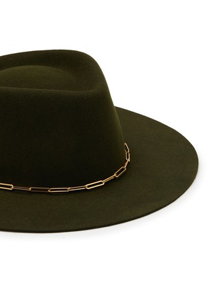 细节 - 点击放大 - VAN PALMA - Gold-plated Chain Fedora Hat