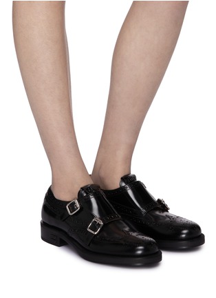 模特儿示范图 - 点击放大 - MIU MIU - X CHURCH'S 双扣带孟克鞋