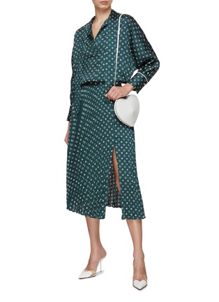 模特儿示范图 - 点击放大 - MARELLA - Pleated Print Midi Skirt