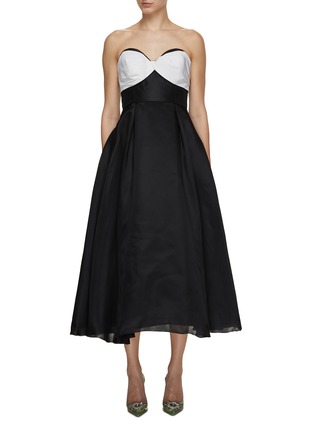CAROLINA HERRERA | 黑白蝴蝶结连衣裙