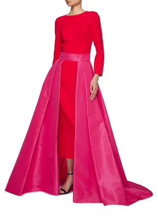 模特儿示范图 - 点击放大 - CAROLINA HERRERA - 圆领两件套连衣裙