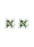 首图 - 点击放大 - SUZANNE KALAN - Princess Midi Diamond Green Sapphire 18K White Gold Stud Earrings