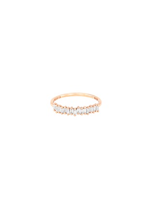 首图 - 点击放大 - SUZANNE KALAN - Classic Diamond 18K Rose Gold Mini Stacker Band — Size 6.5