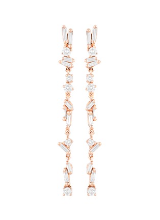 首图 - 点击放大 - SUZANNE KALAN - Classic  Sparkler Diamond 18K Rose Gold Drop Earrings