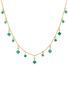 首图 - 点击放大 - SUZANNE KALAN - Bold Diamond Emerald 18K Gold Cascade Necklace — 16"/18"