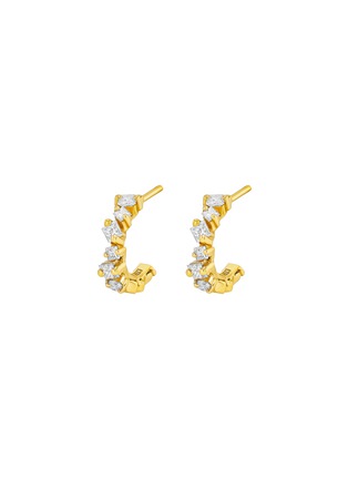 首图 - 点击放大 - SUZANNE KALAN - Golden Diamond 18K Gold Mini Hoop Earrings