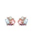 首图 - 点击放大 - SUZANNE KALAN - Amalfi Pastel Blossom Diamond Gemstones 14K Rose Gold Stud Earrings