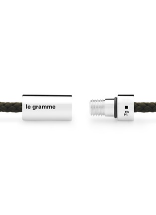 细节 - 点击放大 - LE GRAMME - 5G 纯银圆柱缀饰编绳手链