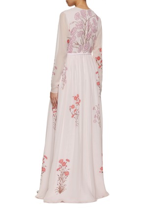 背面 - 点击放大 - GIAMBATTISTA VALLI - 花卉印花及地长裙