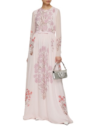 模特儿示范图 - 点击放大 - GIAMBATTISTA VALLI - 花卉印花及地长裙