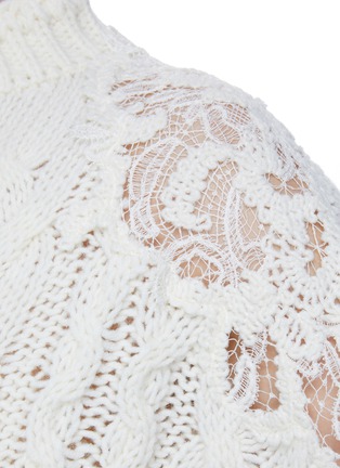  - ERMANNO SCERVINO - 蕾丝袖针织衫