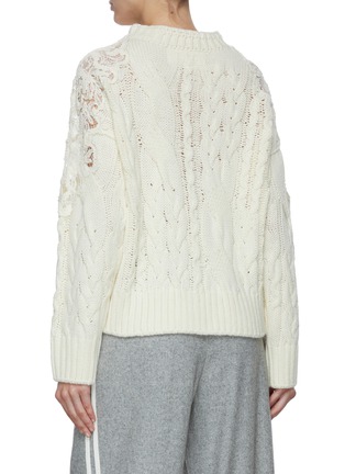 背面 - 点击放大 - ERMANNO SCERVINO - 蕾丝袖针织衫