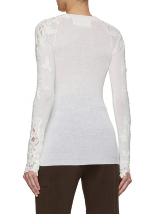 背面 - 点击放大 - ERMANNO SCERVINO - 蕾丝拼接针织衫