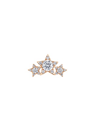 首图 - 点击放大 - MARIA TASH - Three Star Garland Diamond 18K Rose Gold Stud Earring