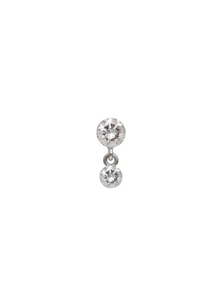 细节 - 点击放大 - MARIA TASH - Invisible Set Diamond 18K White Gold Stud Earring