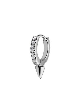 首图 - 点击放大 - MARIA TASH - 18k White Gold Diamond Short Spike Eternity Hoop Earring