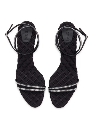 细节 - 点击放大 - AERA - Swarovski Crystal Embellished Double Band Heeled Sandals