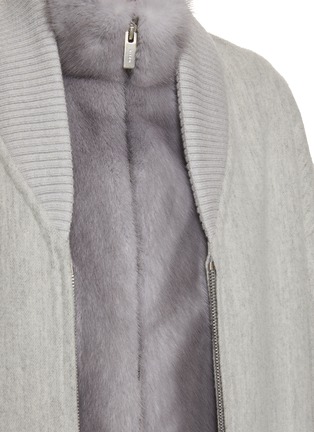  - KITON - 可拆卸毛饰系带外套
