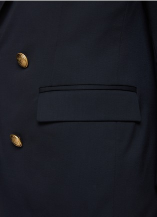  - PRUNE GOLDSCHMIDT - 戗驳领褶裥双排扣西服外套
