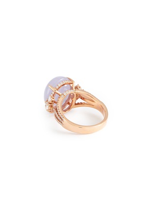 模特儿示范图 - 点击放大 - SAMUEL KUNG - Diamond Jade 18K Rose Gold Ring