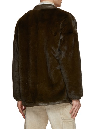 背面 - 点击放大 - KRUF - 貂毛和服式外套