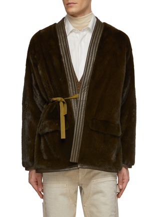 首图 - 点击放大 - KRUF - 貂毛和服式外套