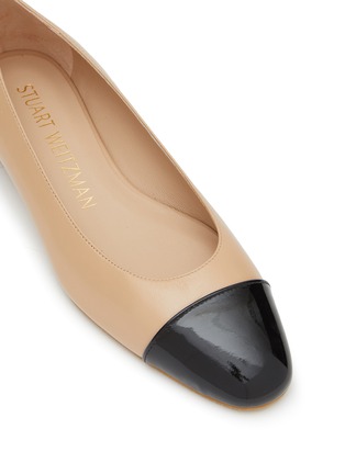 细节 - 点击放大 - STUART WEITZMAN - 漆皮撞色芭蕾平底鞋