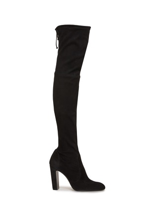首图 - 点击放大 - STUART WEITZMAN - 100 弹力绒面真皮过膝长靴