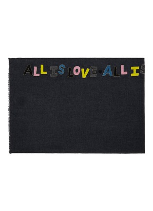 细节 - 点击放大 - CITRUS - 字母拼贴混羊毛围巾