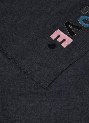 细节 - 点击放大 - CITRUS - 字母拼贴混羊毛围巾