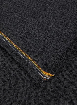 细节 –点击放大 - OYUNA - KOMO 拼色饰边羊绒针织毯