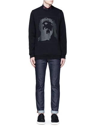 模特儿示范图 - 点击放大 - GIVENCHY - 耶稣图案纯棉卫衣