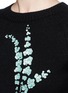 细节 - 点击放大 - DRIES VAN NOTEN - 亮片花卉造型羊绒针织衫