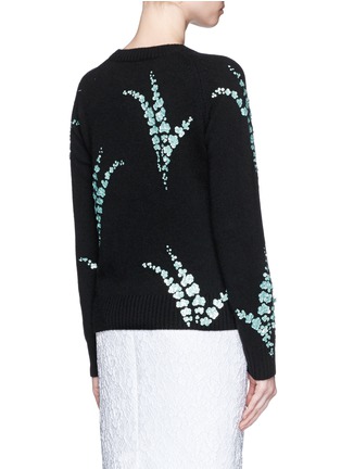 背面 - 点击放大 - DRIES VAN NOTEN - 亮片花卉造型羊绒针织衫