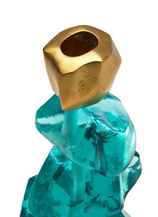 细节 –点击放大 - AQUAZZURA - Totem Small Candle Holder — Aquamarine