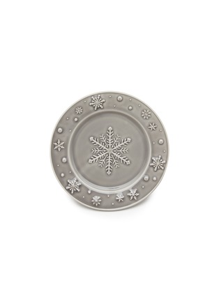 首图 –点击放大 - BORDALLO PINHEIRO - SNOWFLAKES 陶瓷水果盘 — 灰色