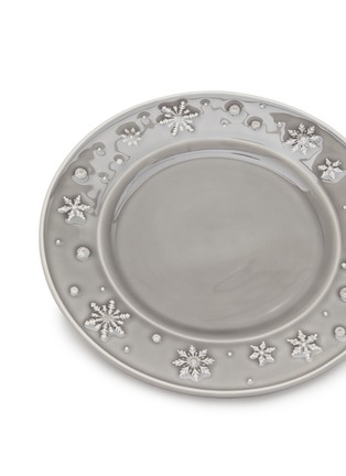 细节 –点击放大 - BORDALLO PINHEIRO - SNOWFLAKES 晚餐陶盘 — 灰色