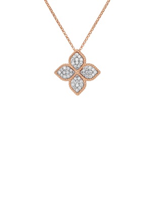 首图 - 点击放大 - ROBERTO COIN - PRINCESS FLOWER 钻石点缀花卉造型 18K 金项链