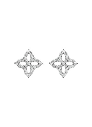 首图 - 点击放大 - ROBERTO COIN - DIAMOND PRINCESS 18K白金红宝石钻石耳环