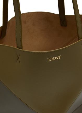 细节 - 点击放大 - LOEWE - PUZZLE 拼色折叠真皮托特包