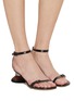 模特儿示范图 - 点击放大 - LOEWE - Petal 60 Brush Heel Sandals